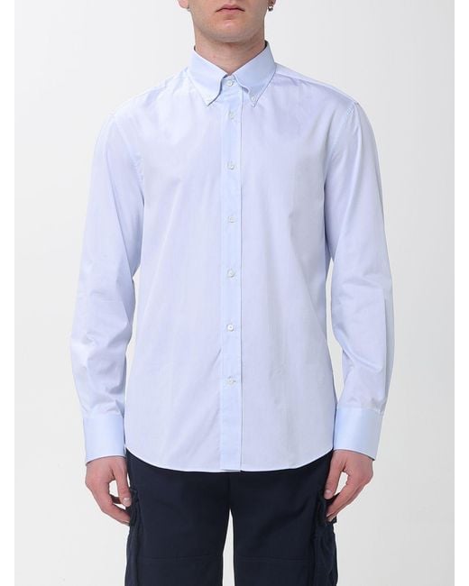 Brunello Cucinelli Blue Classic Cotton Shirt for men