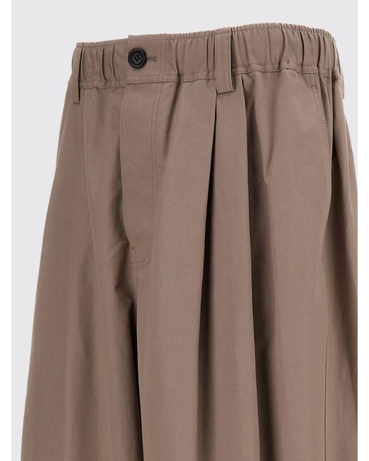 Marni Natural Wide-Leg Cotton Trousers With Elasticated Waist And Cuffs for men