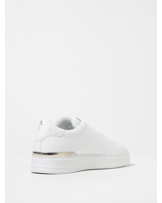 Philipp Plein White Leather Lo-Top Sneakers for men