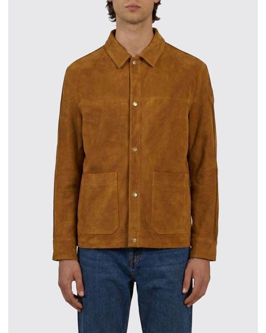 La Martina Natural Suede Overshirt for men