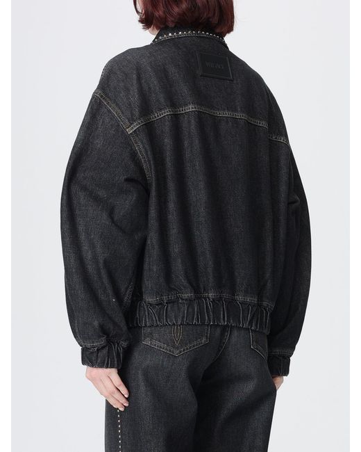 Versace Black Rhinestone Denim Jacket