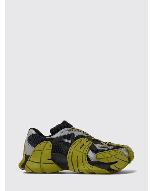 CAMPERLAB Green Tormenta Bicolour Mixed-Material Low-Top Trainers