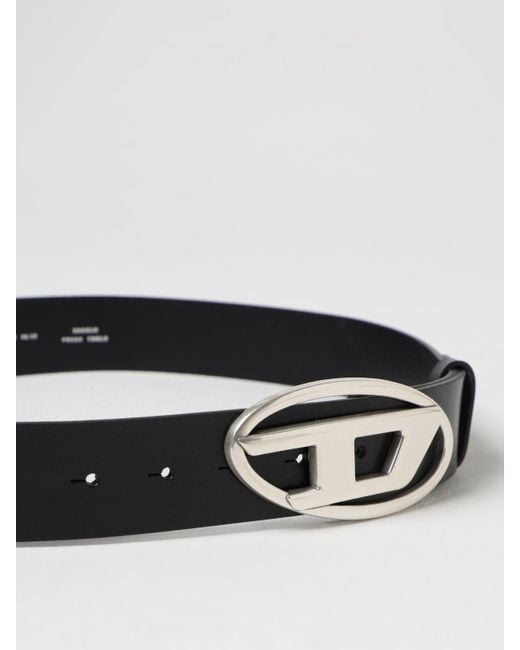 DIESEL Gray B-1Dr Vegetable Tanned Leather Belt for men