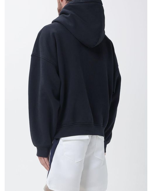 Rhude Blue Cotton Hoodie With Logo for men