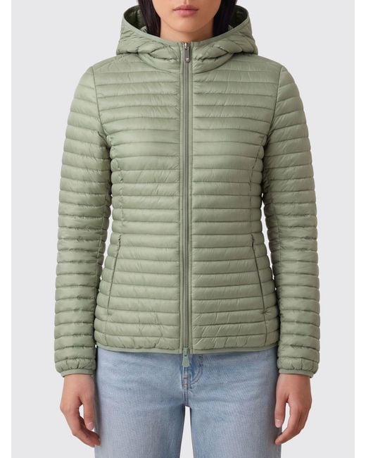 Save The Duck Green Alexa Hooded Nylon Down Jacket