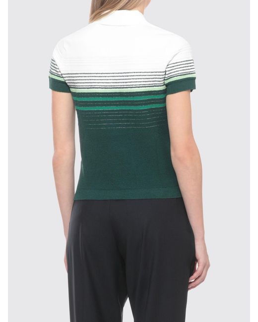 Casablanca Green Striped Cotton-Knit Slim Fit Polo