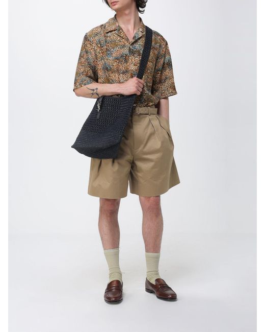 Saint Laurent Black Le 5 À 7 Crochet Raffia Bag for men