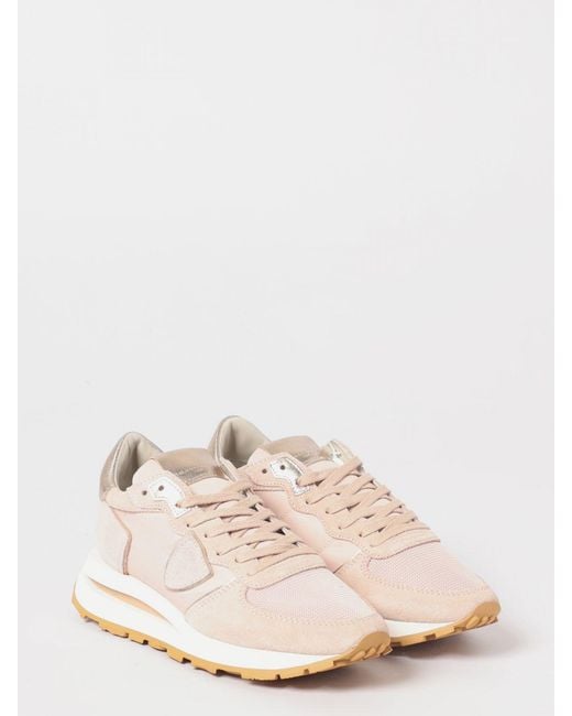 Philippe Model Pink Tropez Haute Suede Sneakers