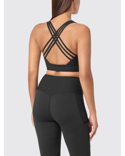 Philipp Plein Black Cropped Slim Fit Sports Top