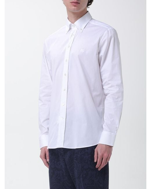 Etro White Classic Stretch Cotton Shirt for men