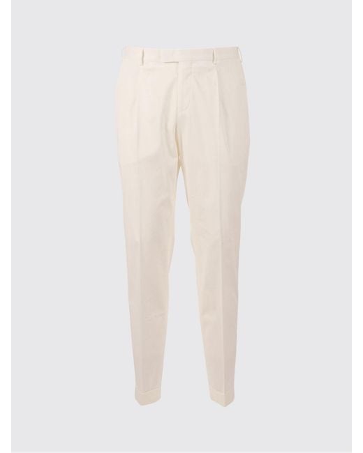 PT01 White Classic Trousers for men