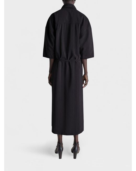 Lemaire Black Silk Chemisier Dress