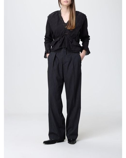 Isabel Marant Black Wide-Leg Trousers