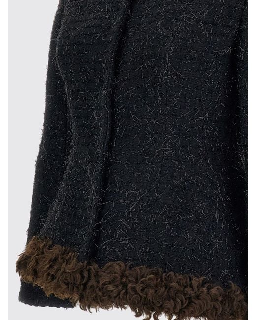 Simone Rocha Blue Cropped Single-Breasted Wool-Blend Blazer With Concealed Closure