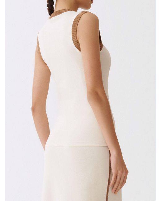 Fabiana Filippi White Cotton Knit Top
