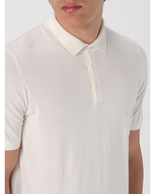 Drumohr White Polo Shirt for men