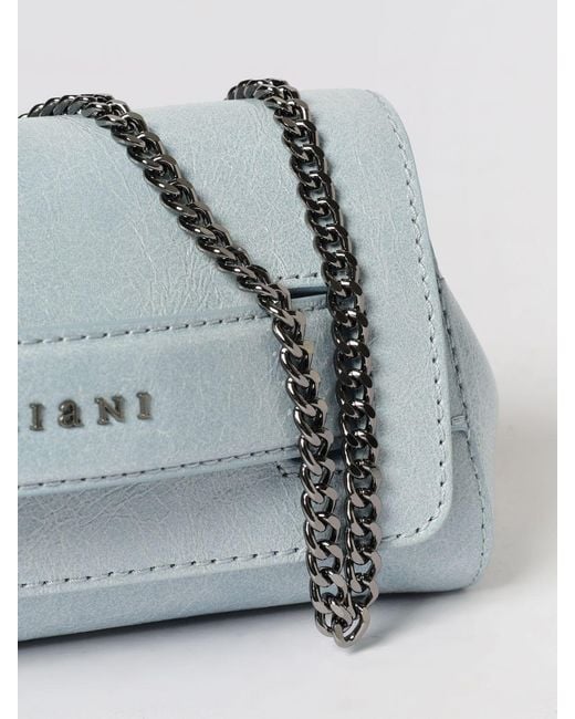 Orciani Gray Gossip Stark Ruched Leather Clutch