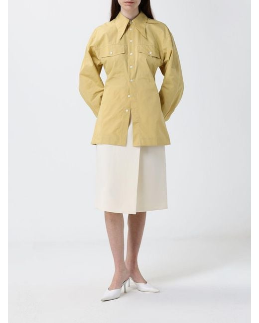 AMI Natural Virgin Wool Wrap Skirt