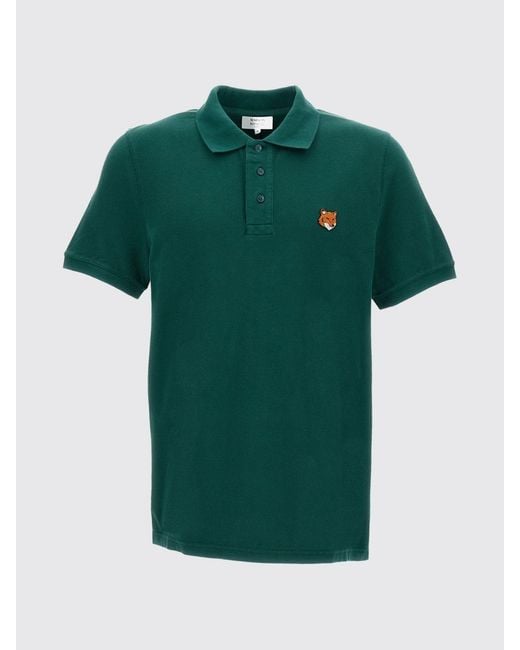 Maison Kitsuné Green Maison KitsunÉ Organic Cotton Polo Shirt for men