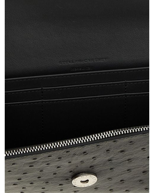 Stella McCartney Gray Ryder Embossed Faux Leather Bag