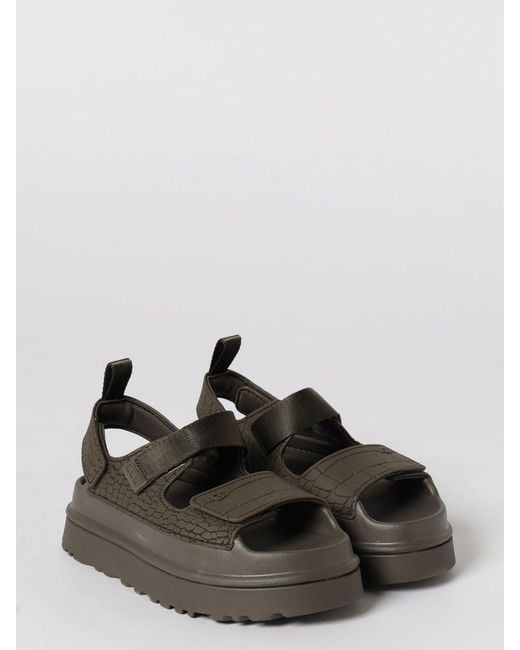 Ugg Brown Goldenglow Embossed Sandal