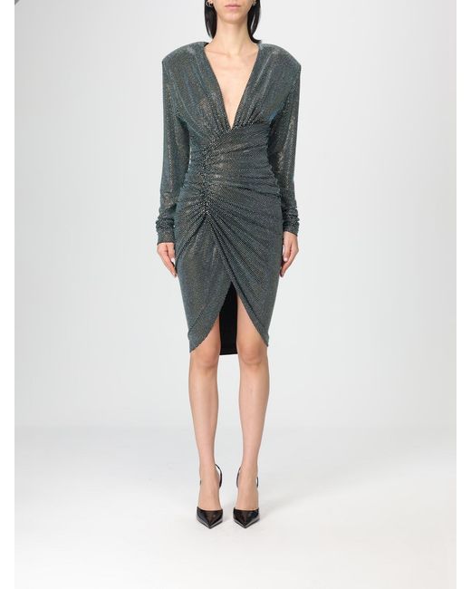 Alexandre Vauthier Green Draped Dress