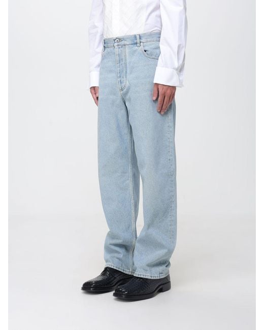 Bottega Veneta Blue Wide-Leg Stretch-Denim Jeans for men