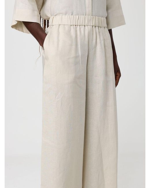 Max Mara Natural Linen Crop Trousers