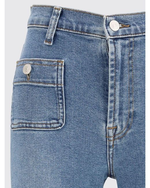 7 For All Mankind Blue Flared Jeans