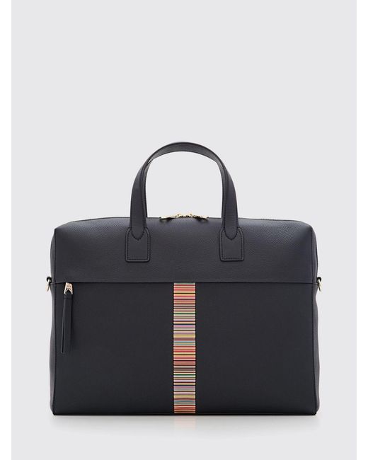 Paul Smith Black Grained Calfskin Business Bag for men