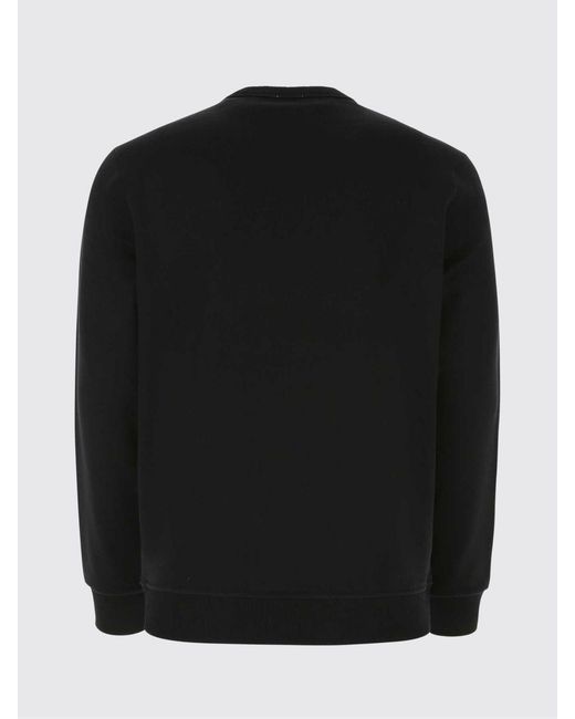 Burberry Black Cotton Crew-Neck Sweatshirt With Logo for men