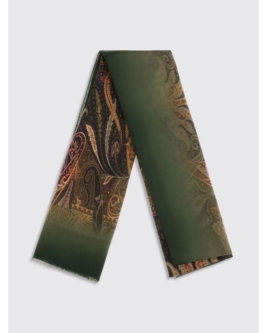 Etro Green Scarf for men