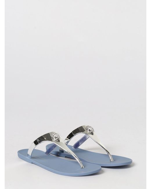 Kurt Geiger White Maddison Laminated Rubber Sandal