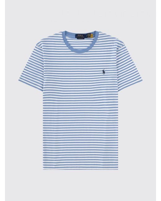 Polo Ralph Lauren Blue Striped Cotton T-Shirt for men