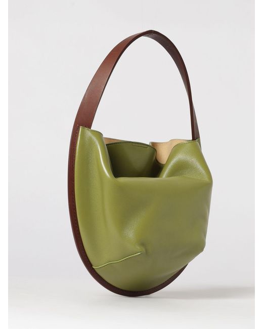 Jil Sander Green Pivot Leather Bag