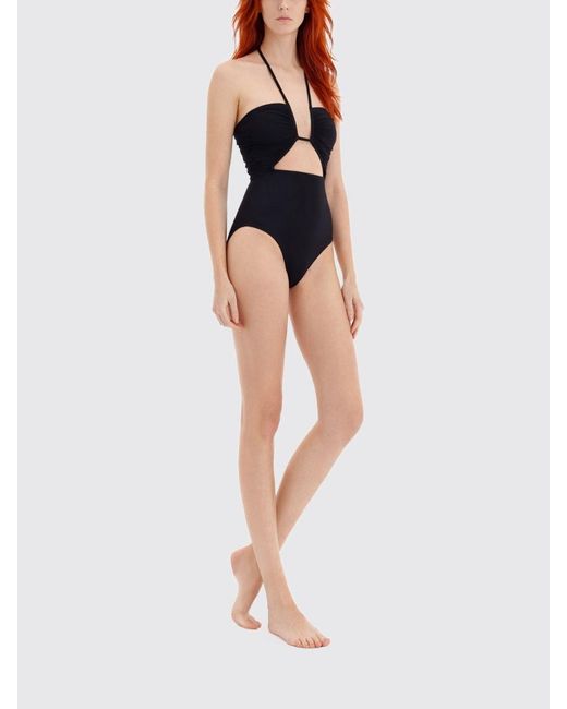Rick Owens Black Cut-Out Swimsuit