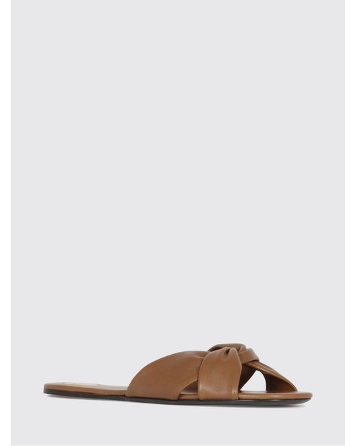 Saint Laurent Brown Nappa Slippers