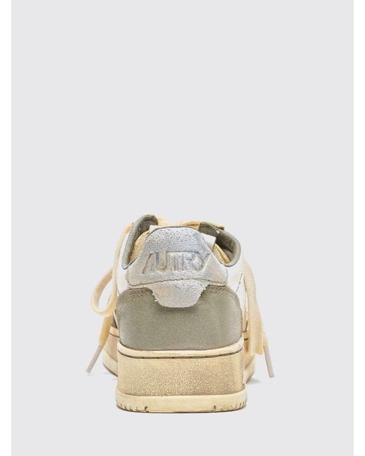 Autry Natural Medalist Low Super Vintage Used Leather Sneakers for men