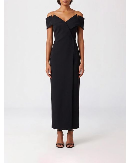 Khaite Black Crêpe Midi Dress