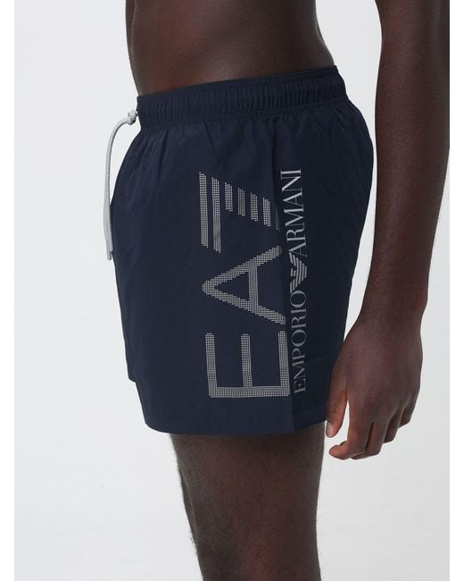 EA7 Blue Polyester Swimsuit for men