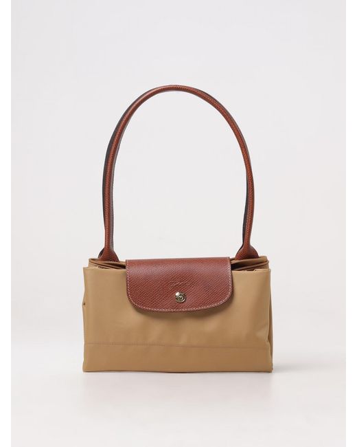 Longchamp Natural Le Pliage Original L Recycled Nylon And Leather Bag
