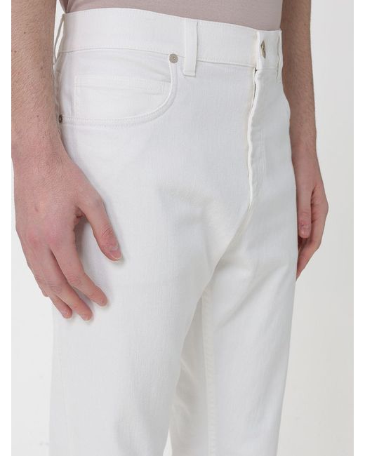 Eleventy White Stretch Cotton Slim Fit Jeans for men