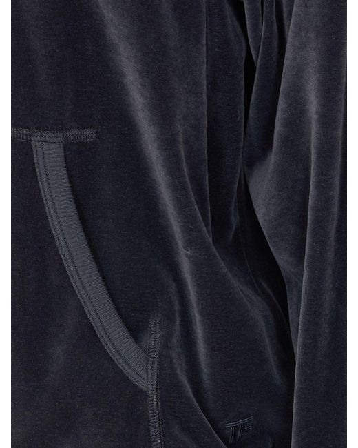 Tom Ford Black Velvet Hoodie for men