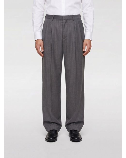 sunflower Gray Wool Tailored Trousers for men