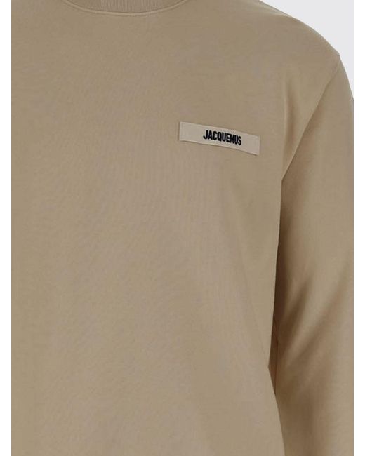 Jacquemus Natural Logo Cotton Crewneck Sweatshirt for men