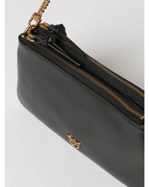 Pinko White Mini Double Bag Leather Bag
