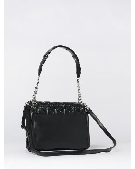Karl Lagerfeld Black Matelassé Nappa Bag With Micro Studs