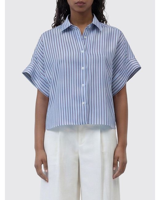 Closed Blue Shirt