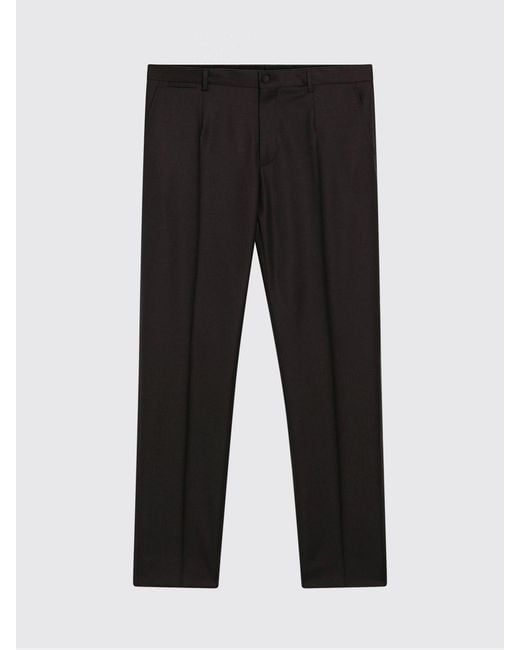 Dolce & Gabbana Black Dolce &Amp Gabbana Virgin Wool Tailored Trousers for men