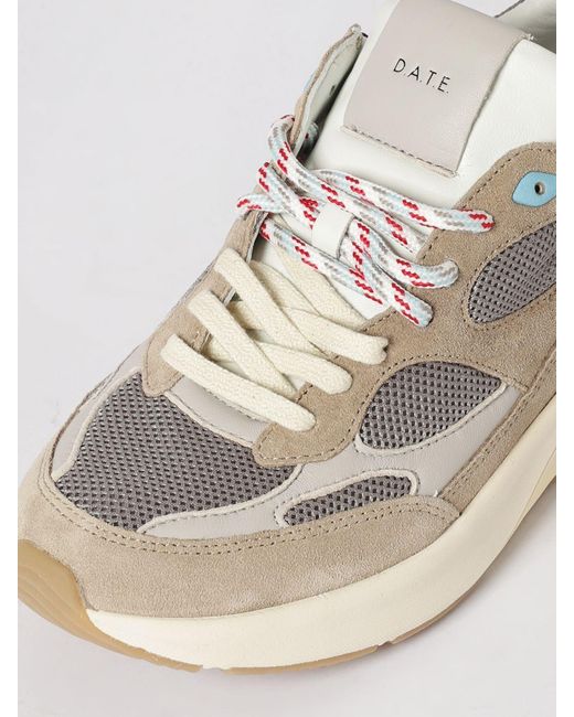 Date White Suede And Mesh Sneakers for men